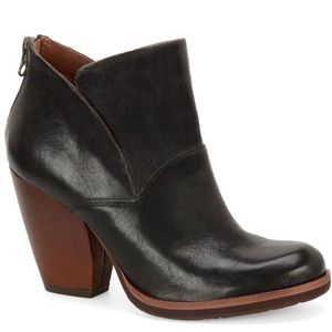 KORK-EASE • Castaneda Black Leather Chunky Booties
